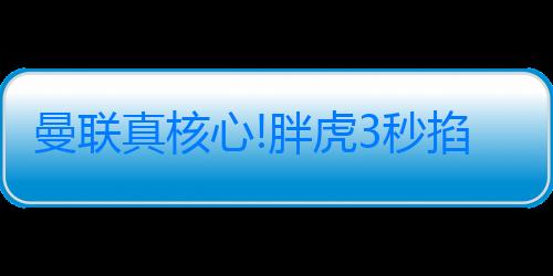 曼聯真核心!胖虎3秒掐斷反擊+助攻隊友 刷爆數據